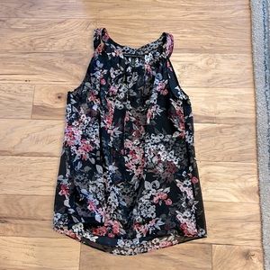 White House Black Market pink black and gray size 10 sleeveless top